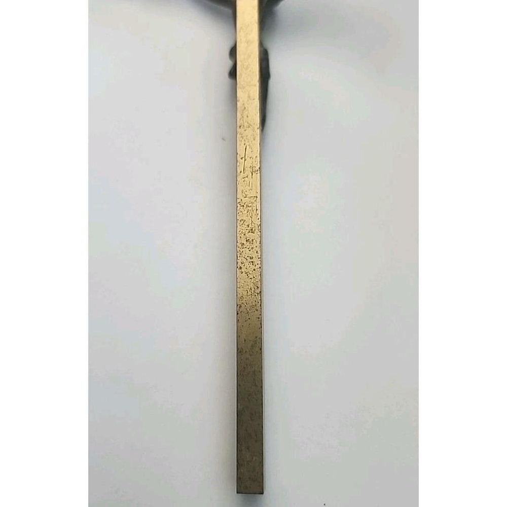 Vintage Brass Crucifix Wall Hanging INRI Jesus Christ on Cross - Picture 6 of 6